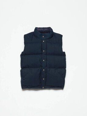 New: Crescent Down Works Italian Vest, Dark Blue, Men's XS